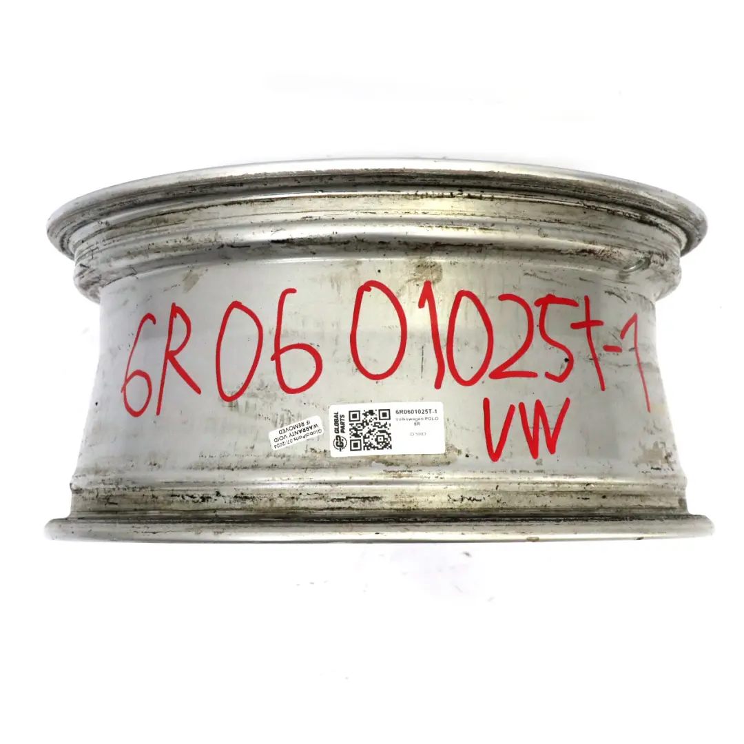 Volkswagen Polo Mk5 6R Srebrna Felga Aluminiowa 16" ET:46 7J 6R0601025T - SKU 6R0601025T-1 - Numer Części 6R0601025T-1