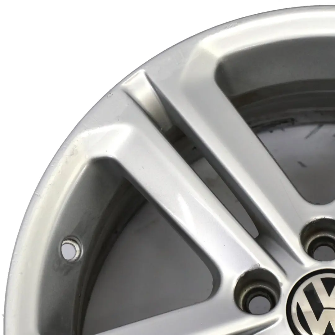 Volkswagen Polo Mk5 6R Silberne Leichtmetallfelge 16" ET:46 7J 6R0601025T - SKU 6R0601025T-1 - Teilenummer 6R0601025T-1