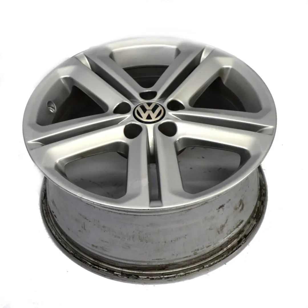 Volkswagen Polo Mk5 6R Silberne Leichtmetallfelge 16" ET:46 7J 6R0601025T - SKU 6R0601025T-1 - Teilenummer 6R0601025T-1