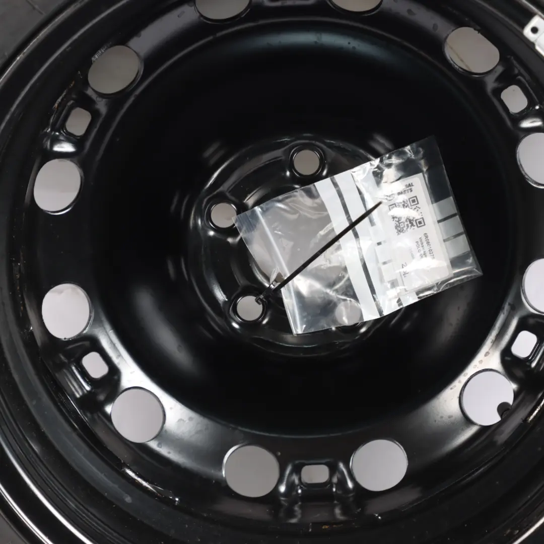 Mk5 6R Ersatzrad Stahl R15 Reifen 185/60 für VW Volkswagen Polo mit Teilenummer 6R0601027S VW Volkswagen Polo Mk5 6R Ersatzrad Stahl R15 Reifen 185/60 - SKU 6R0601027S - Teilenummer 6R0601027S