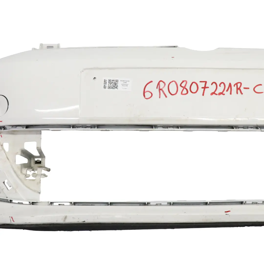 Volkswagen VW Polo 6R Zderzak Przedni Candy White Biały - B9A - SKU 6R0807221R-CAN - Numer Części 6R0807221R