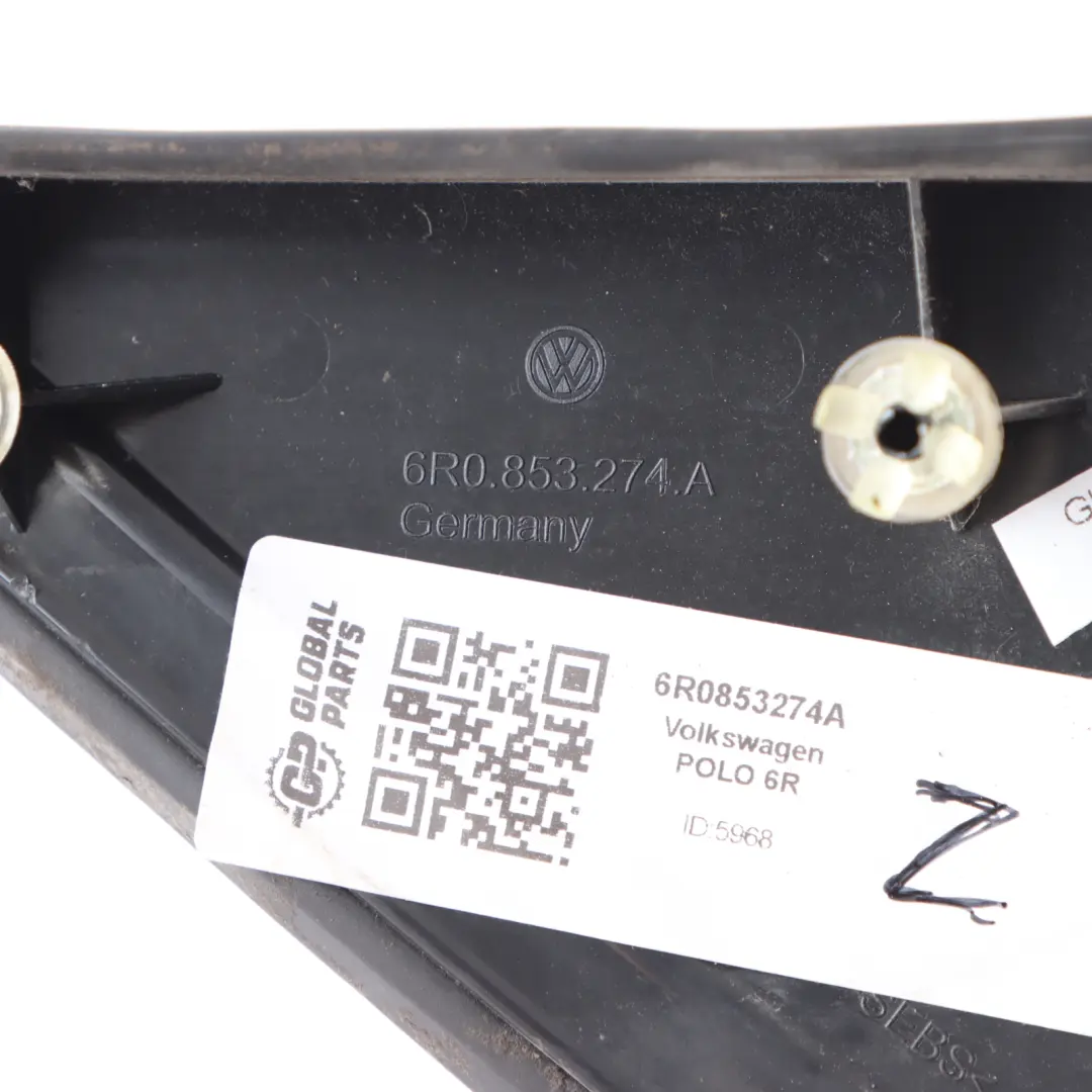 VW Volkswagen Polo 6R Maskownica Trójkąt Lusterka Prawy Przód - SKU 6R0853274A - Numer Części 6R0853274A