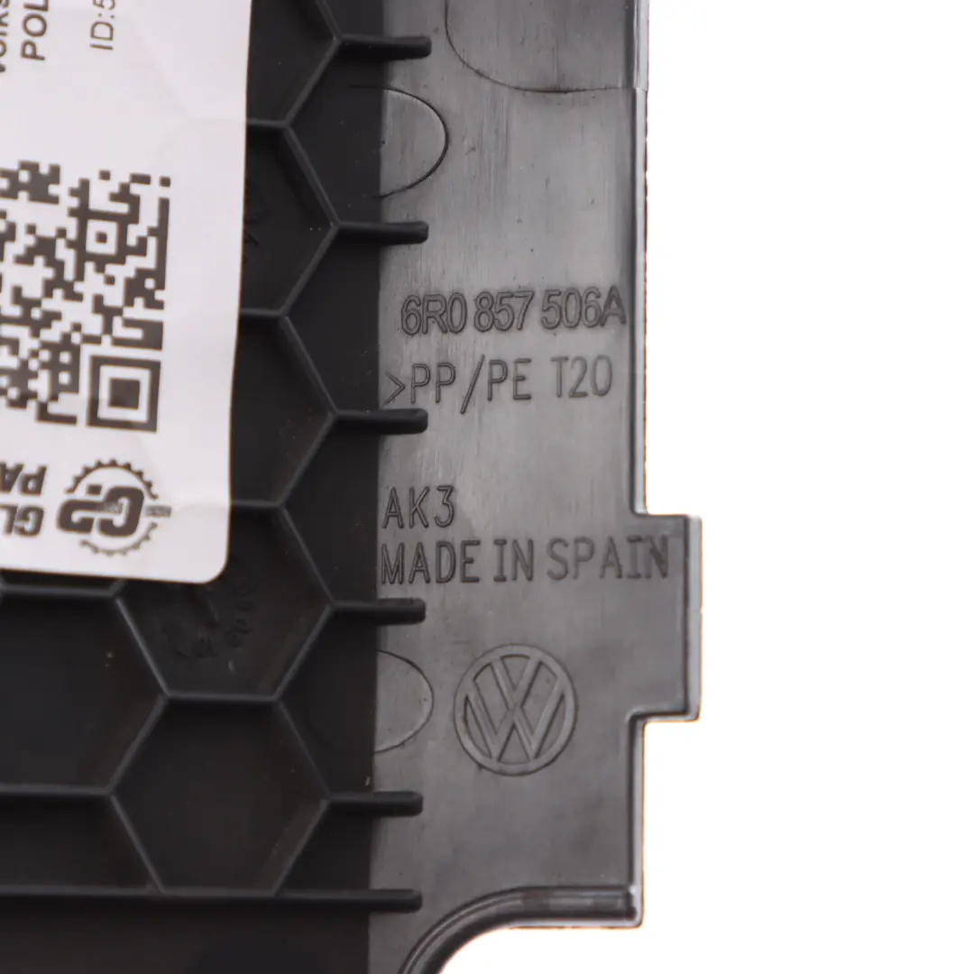  Tapa del salpicadero Volkswagen VW Polo 6R Caja de fusibles - SKU 6R0857506A - Número de pieza 6R0857506A