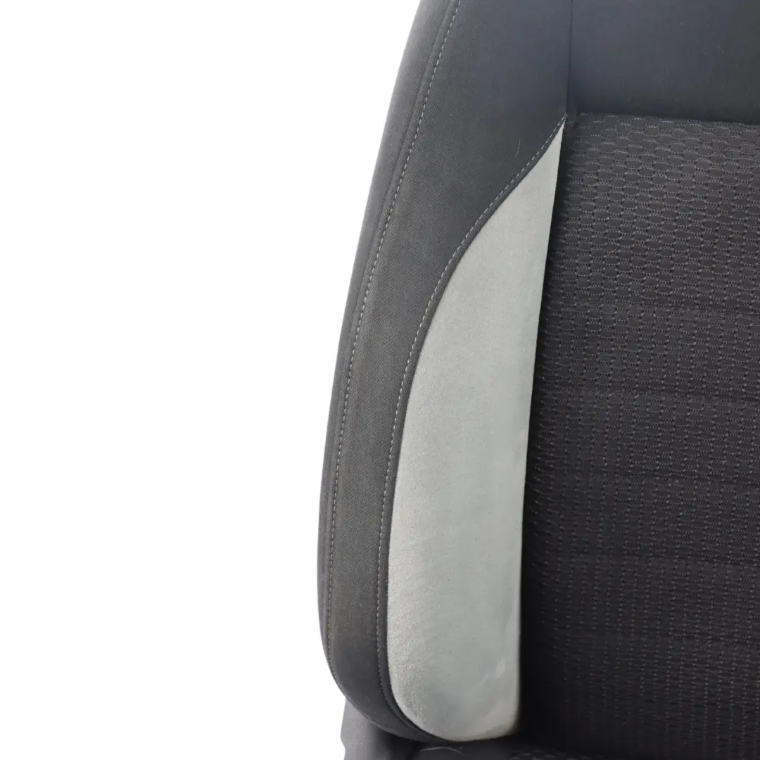 VW Volkswagen Polo 6R R-Line Front Left N/S Seat Fabric Cloth Seat Black Grey - SKU 6R0881805MS-1 - Part number 6R0881805MS