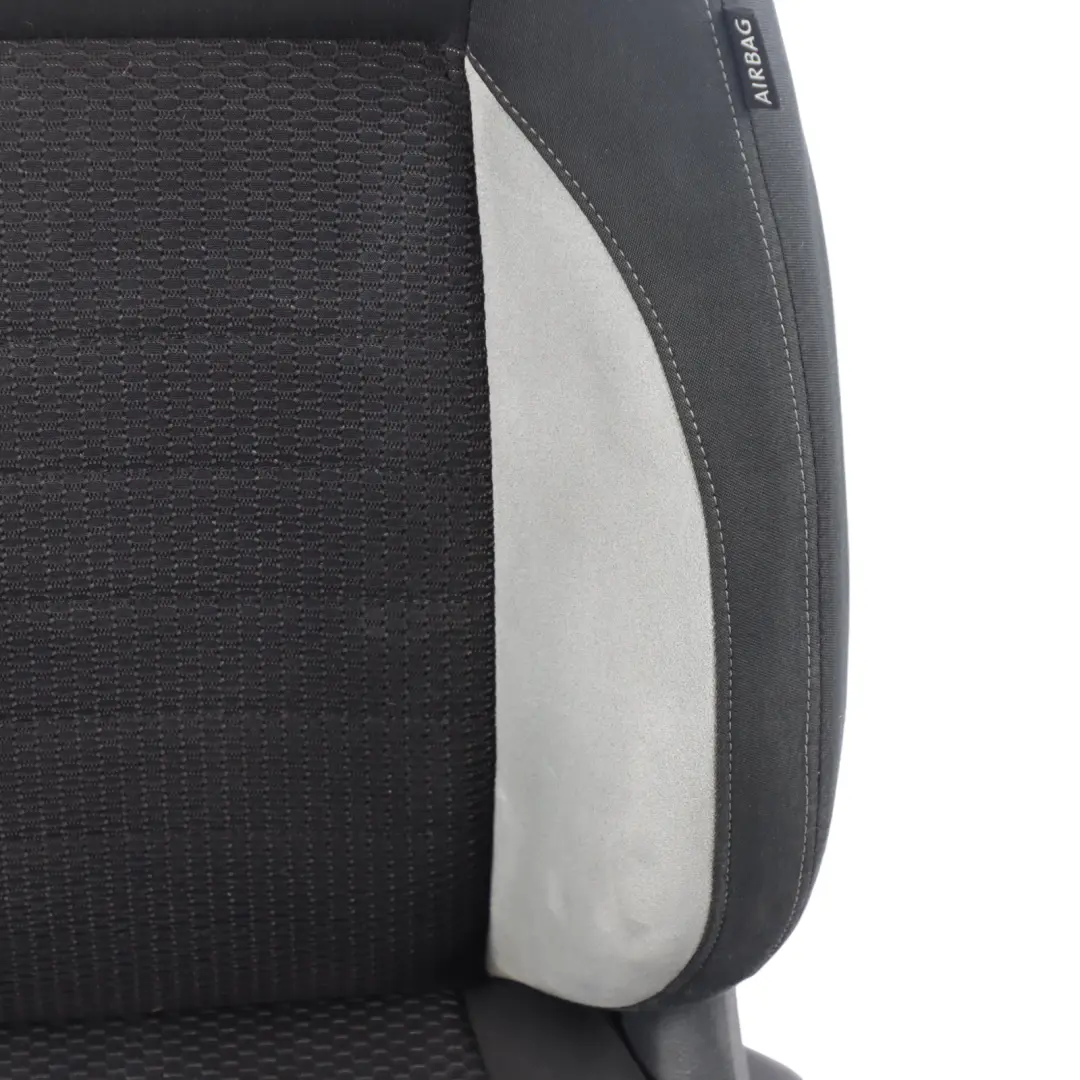 VW Volkswagen Polo 6R R-Line Front Left N/S Seat Fabric Cloth Seat Black Grey - SKU 6R0881805MS-1 - Part number 6R0881805MS