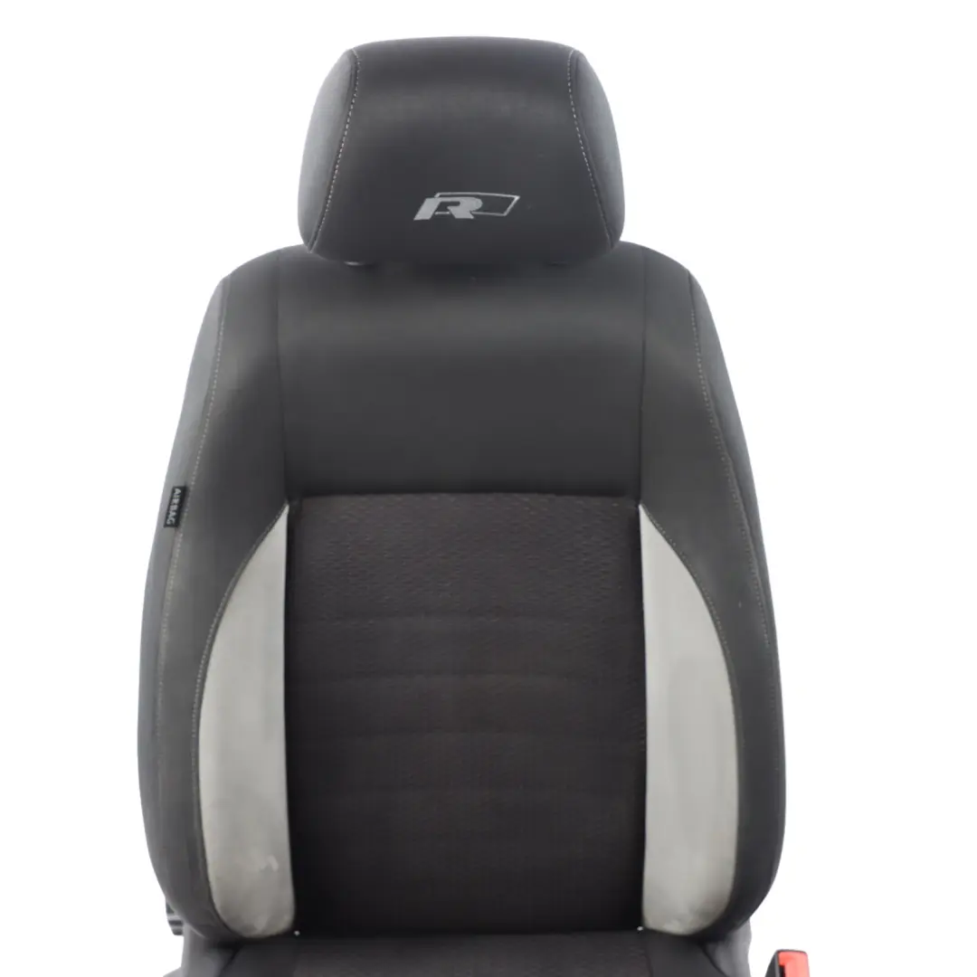 VW Volkswagen Polo 6R R-Line Front Right O/S Seat Fabric Cloth Seat Black Grey - SKU 6R0881806MA-1 - Part number 6R0881806MA