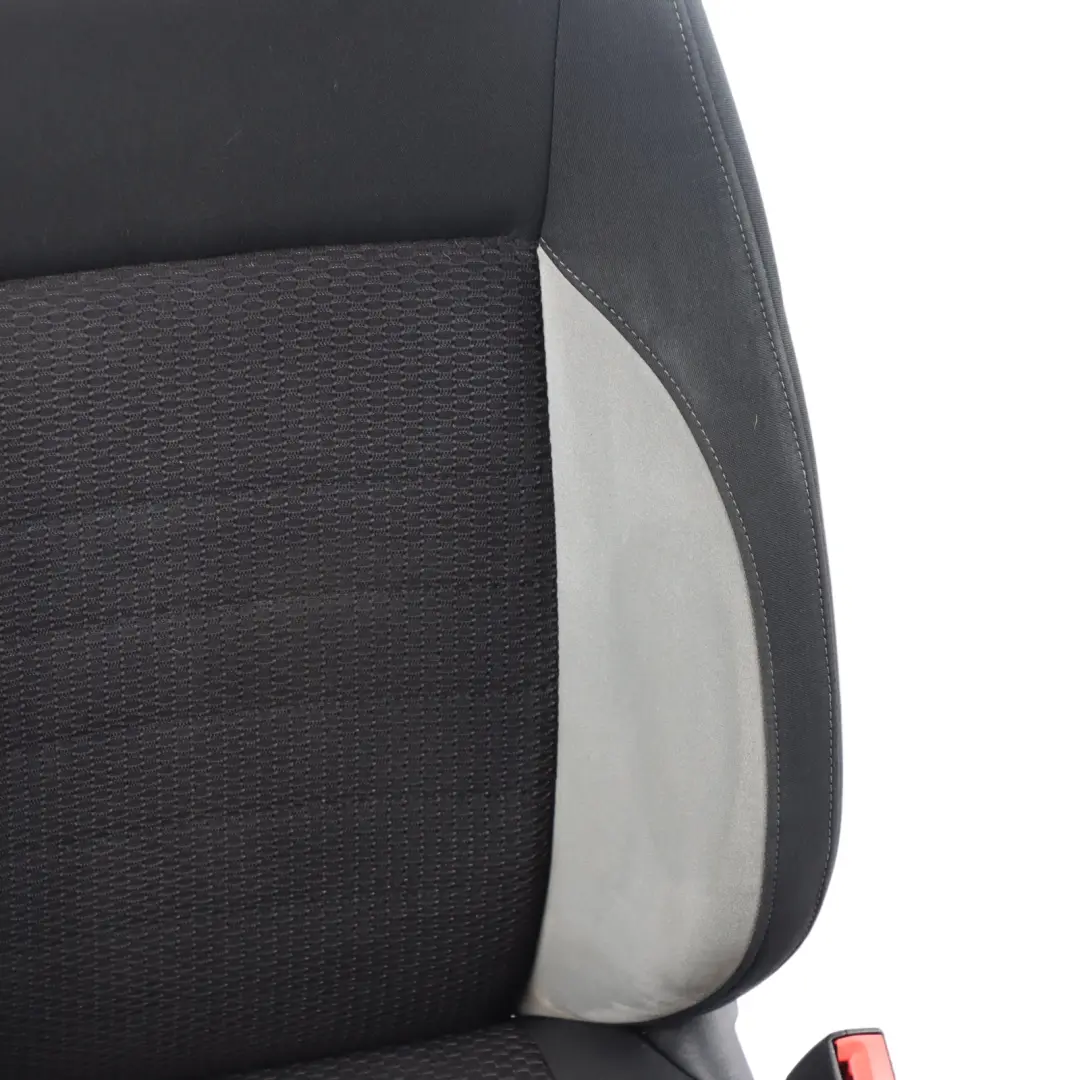 VW Volkswagen Polo 6R R-Line Front Right O/S Seat Fabric Cloth Seat Black Grey - SKU 6R0881806MA-1 - Part number 6R0881806MA