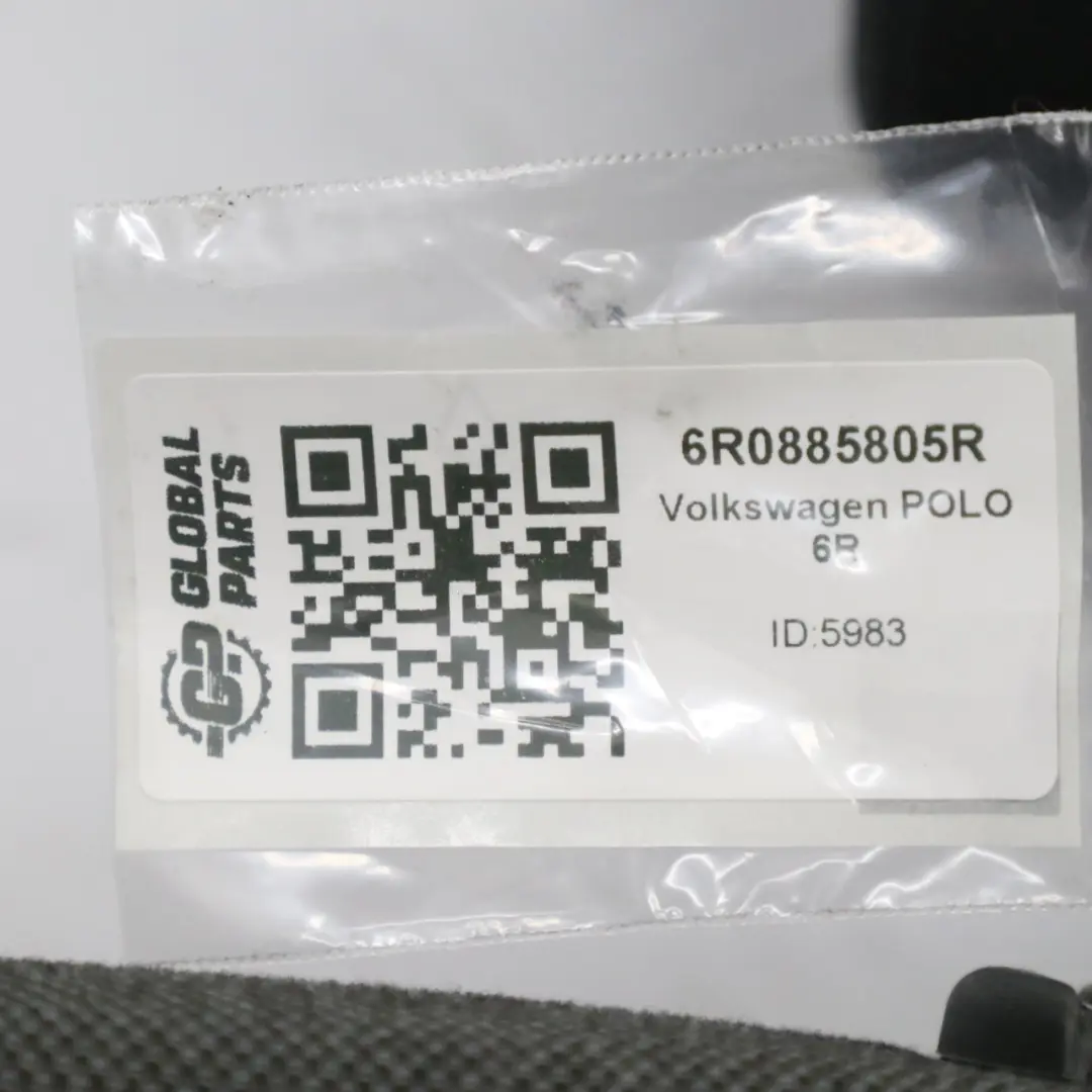 Sitzlehne Hinten Links Abdeckung Stoff Titan Schwarz für VW Polo 6R mit Teilenummer 6R0885805R VW Polo 6R Sitzlehne Hinten Links Abdeckung Stoff Titan Schwarz - SKU 6R0885805R - Teilenummer 6R0885805R