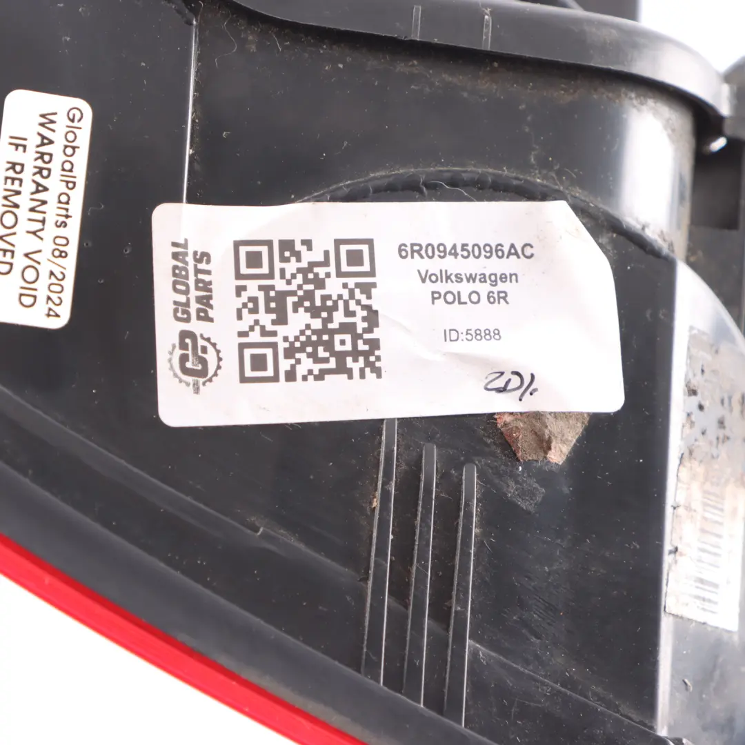 VW Volkswagen Polo 6R Lampa Tylna Prawa Tył Prawy - SKU 6R0945096AC - Numer Części 6R0945096AC