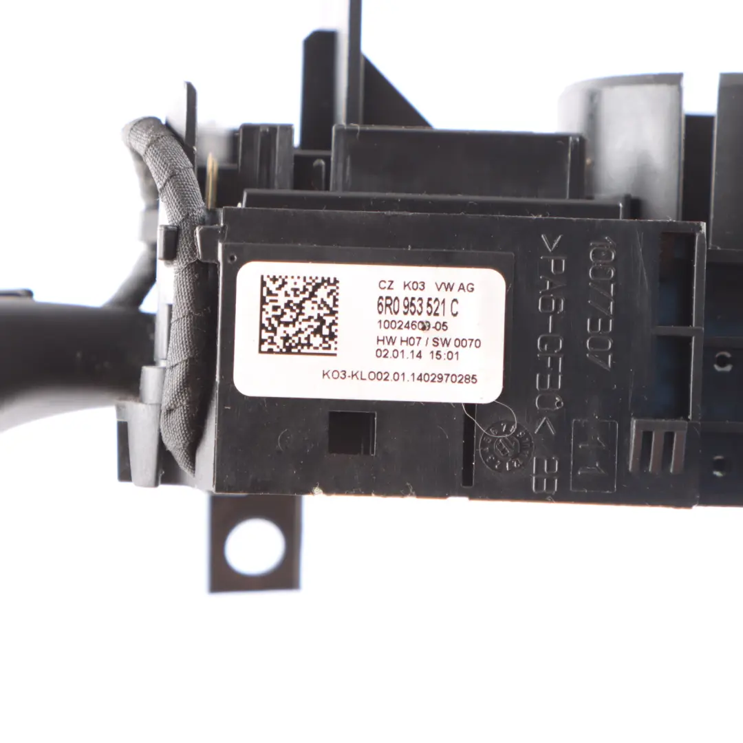 Volkswagen Polo MK5 6R Interrupteur Essuie-Glace Colonne Direction 6R0953521C - SKU 6R0953507C - Numéro de pièce 6R0953507C