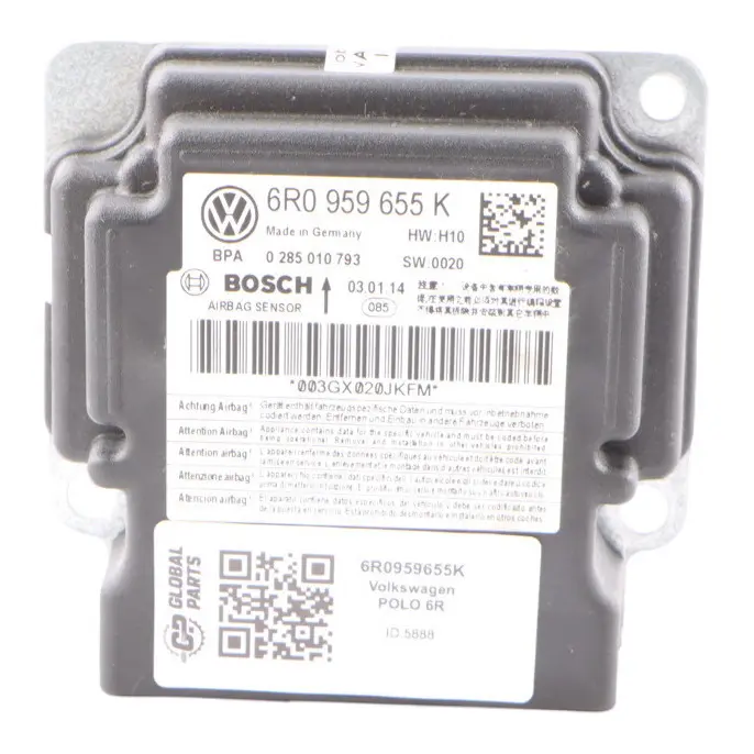 Modulo Aria Unità di Controllo per VW Volkswagen Polo 6R con numero di parte 6R0959655K VW Volkswagen Polo 6R Modulo Aria Unità di Controllo - SKU 6R0959655K - Numero di parte 6R0959655K