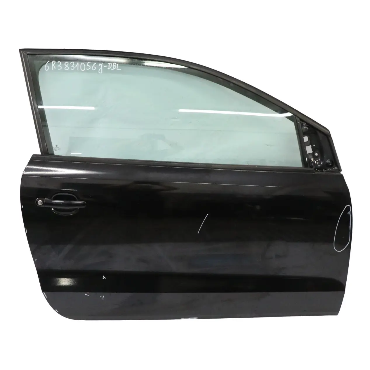 Volkswagen VW Polo 6R Door Front Right O/S Deep Black Metallic - C9X