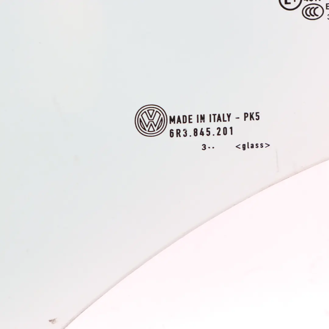 9R 3D anteriore sinistro vetro finestrino porta AS2 per Volkswagen Polo con numero di parte 6R3845201 Volkswagen Polo 9R 3D anteriore sinistro vetro finestrino porta AS2 - SKU 6R3845201 - Numero di parte 6R3845201