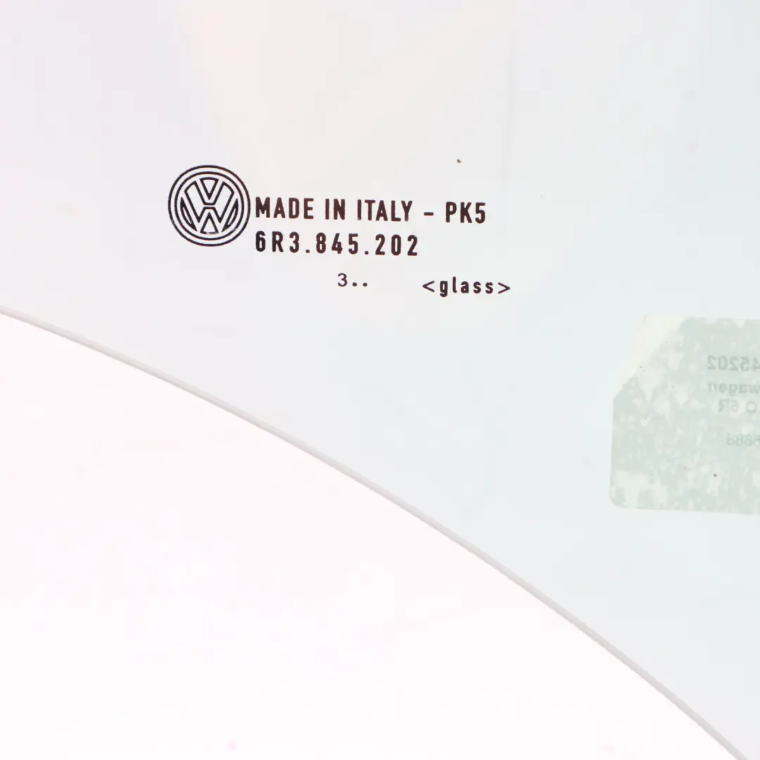 9R 3D Vorne Rechts Türfenster Glas AS2 für VW Volkswagen Polo mit Teilenummer 6R3845202 VW Volkswagen Polo 9R 3D Vorne Rechts Türfenster Glas AS2 - SKU 6R3845202 - Teilenummer 6R3845202