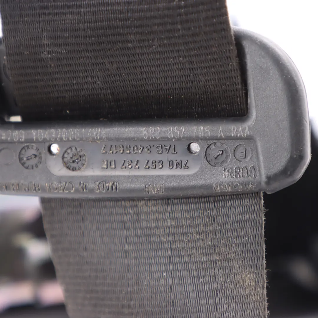 Seatbelt Front Left N/S Seat Safety Upper Belt to VW Volkswagen Polo 6R with Part number 6R3857705A VW Volkswagen Polo 6R Seatbelt Front Left N/S Seat Safety Upper Belt - SKU 6R3857705A - Part number 6R3857705A