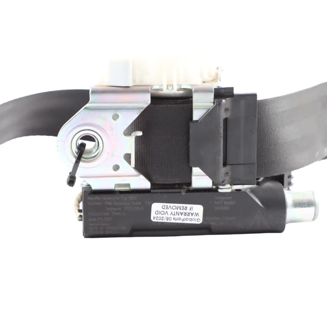 VW Volkswagen Polo 6R Seatbelt Front Left N/S Seat Safety Upper Belt - SKU 6R3857705A - Part number 6R3857705A