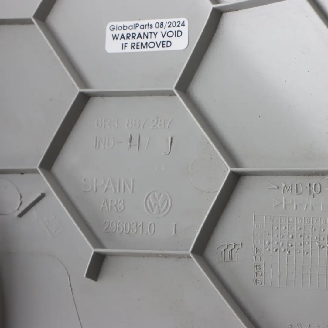 Volkswagen Polo 6R Moldura Pilar C Trasero Izquierdo Gris 6R3867288J - SKU 6R3867287J - Número de pieza 6R3867287J