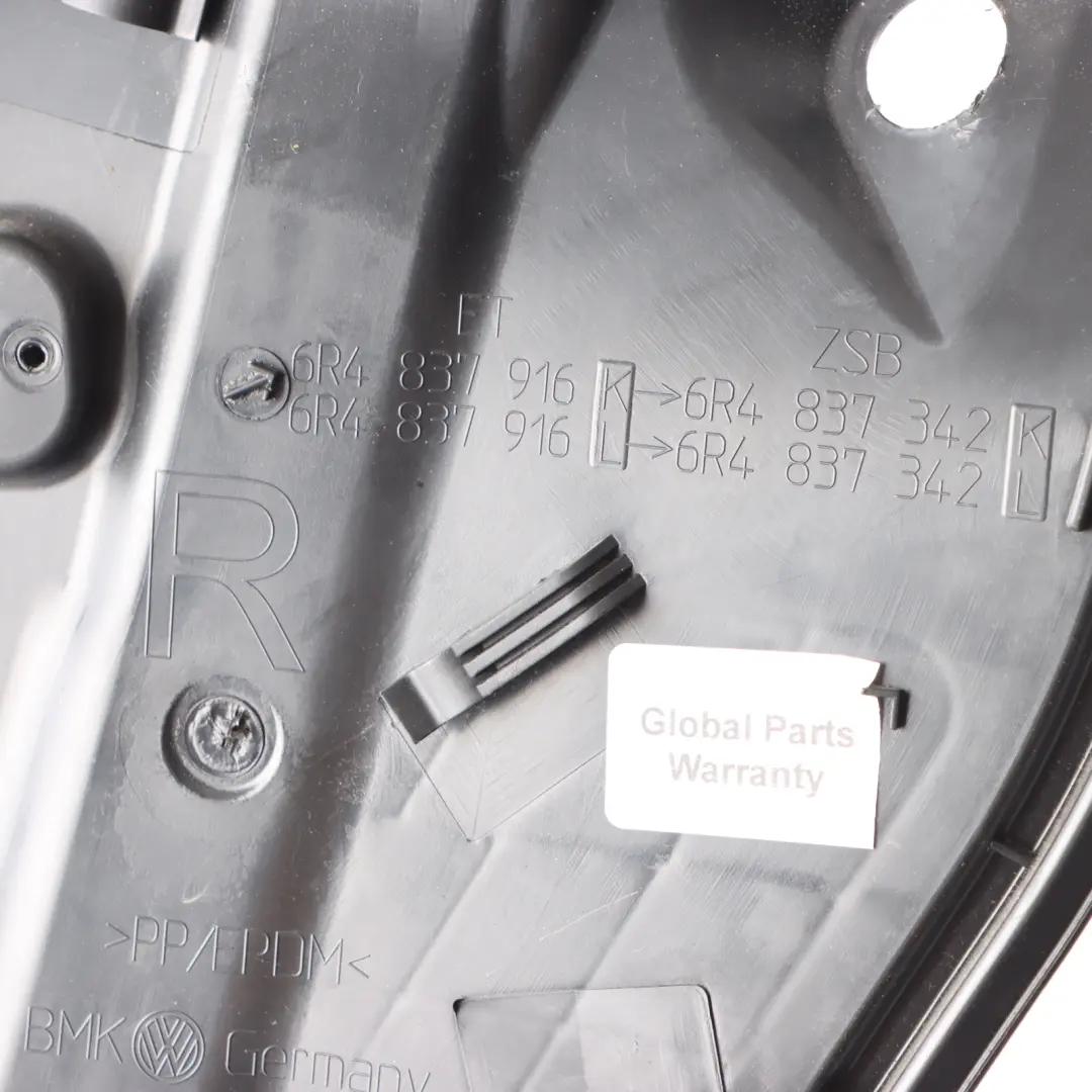 Mk5 6R Front Right O/S Inner Door Cover Panel to VW Volkswagen Polo with Part number 6R4837342K VW Volkswagen Polo Mk5 6R Front Right O/S Inner Door Cover Panel - SKU 6R4837342K - Part number 6R4837342K