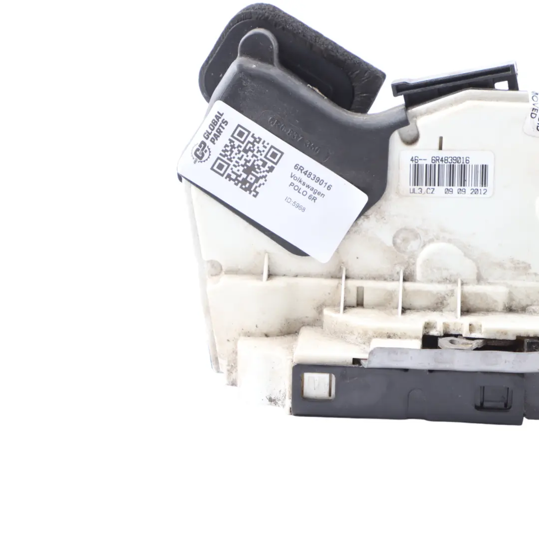 Mk5 6R Rear Door Lock Catch Mechanism Right O/S to Volkswagen Polo with Part number 6R4839016 Volkswagen Polo Mk5 6R Rear Door Lock Catch Mechanism Right O/S - SKU 6R4839016 - Part number 6R4839016