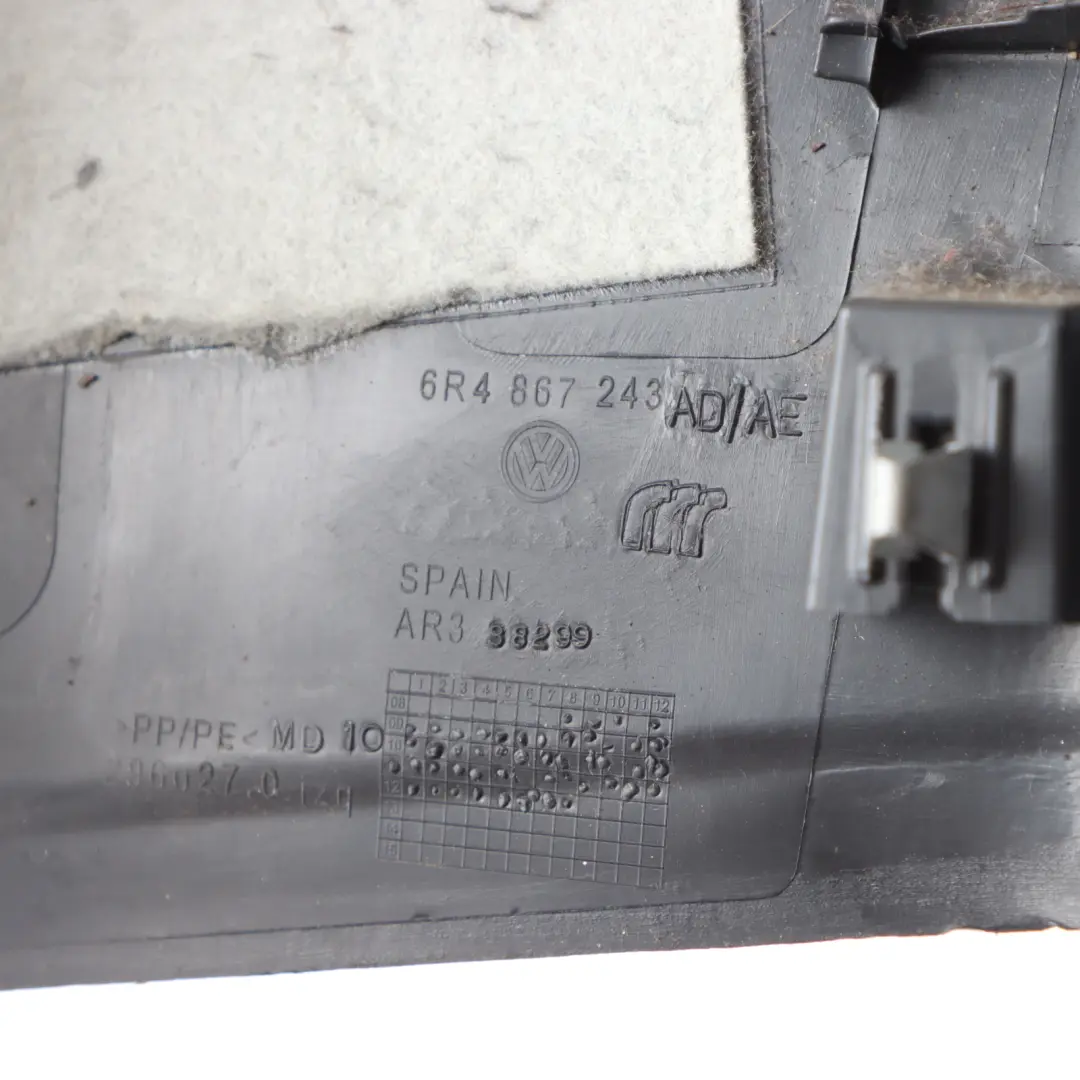 Column B Cover Trim Pillar Upper Left N/S to VW Volkswagen Polo 6R with Part number 6R4867243AE VW Volkswagen Polo 6R Column B Cover Trim Pillar Upper Left N/S - SKU 6R4867243AE - Part number 6R4867243AE