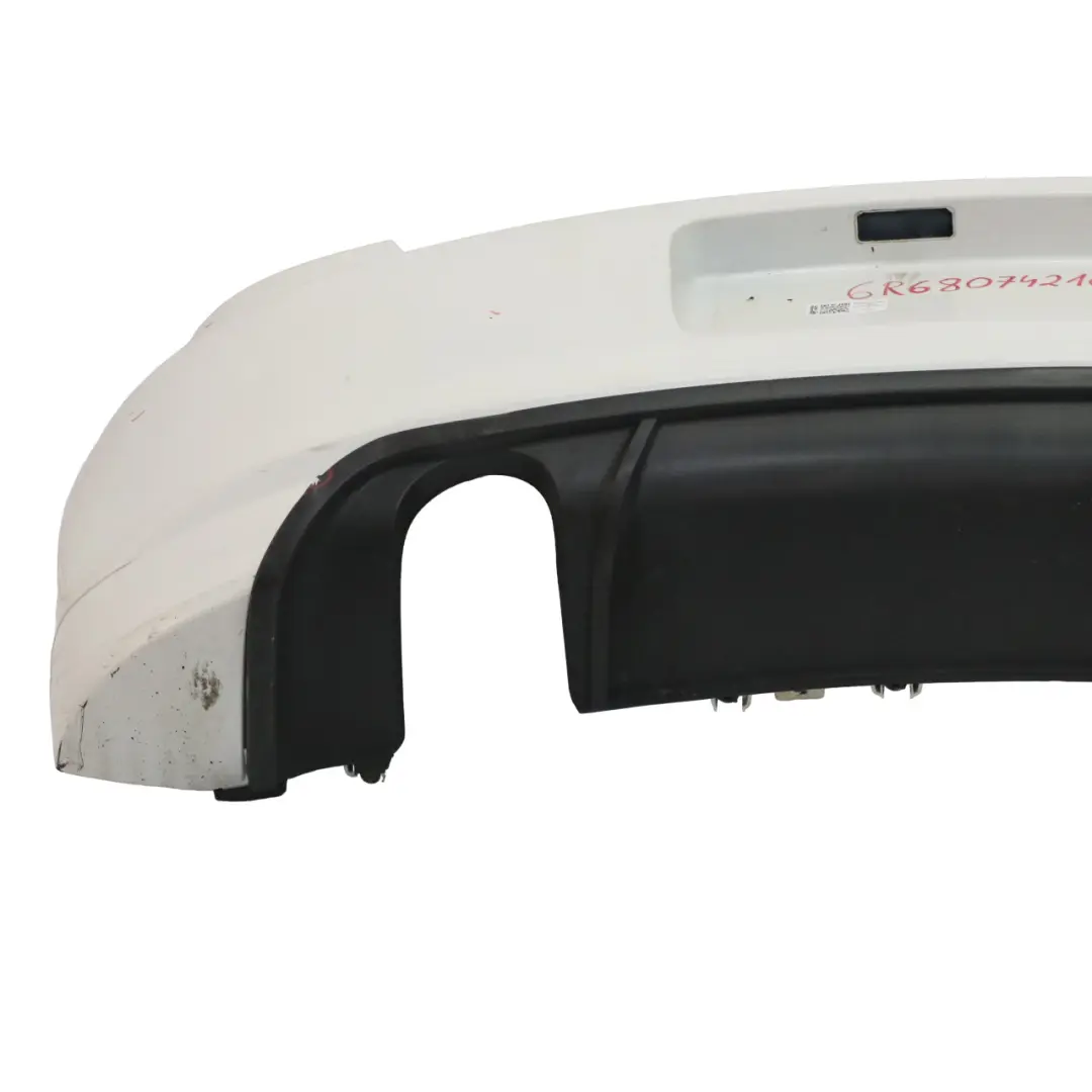 Volkswagen VW Polo 6R Bumper Rear Trim Panel Cover Candy White - B9A - SKU 6R6807421CH-CAN - Part number 6R6807421CH