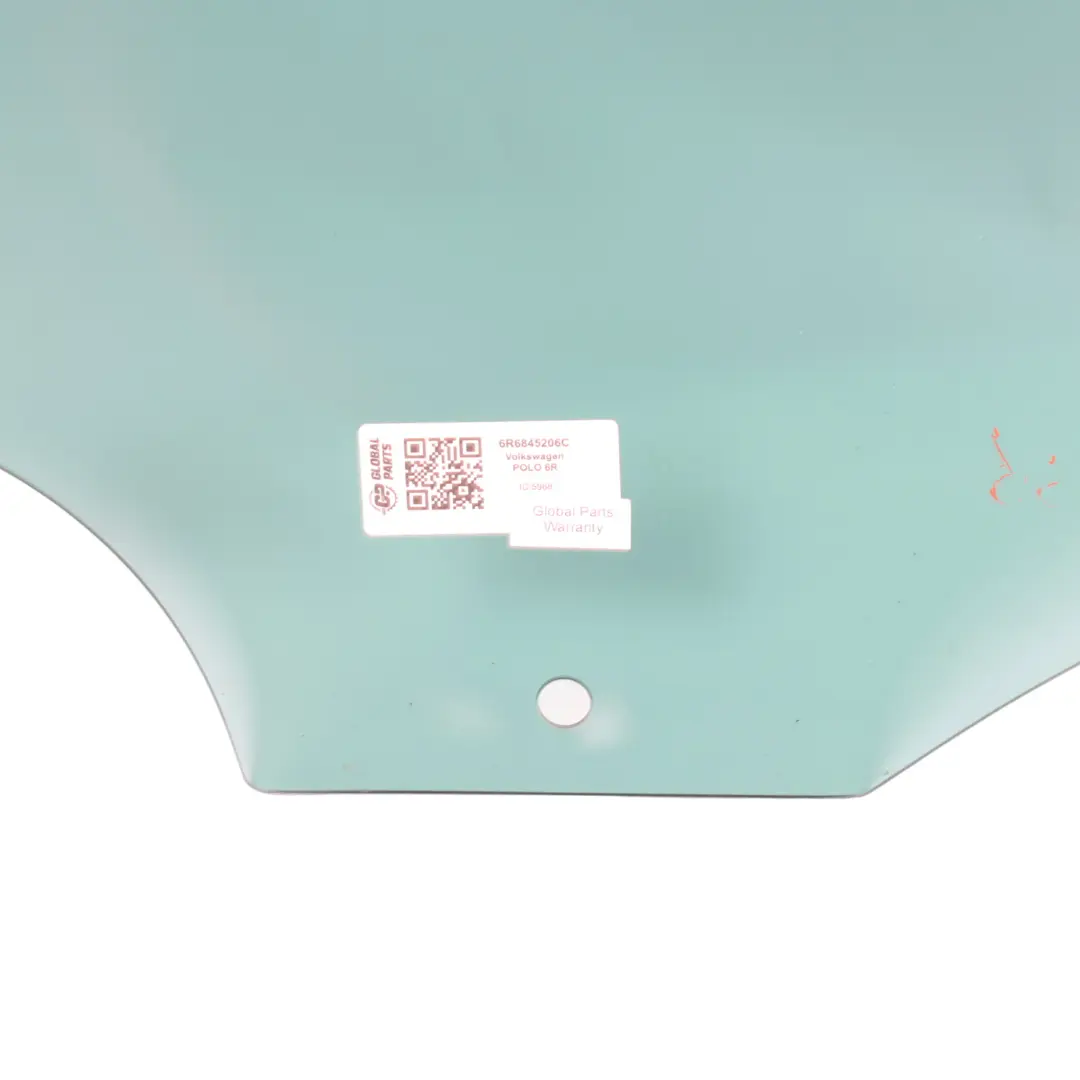 Volkswagen Polo 6R 5D Door Window Rear Right O/S Glass Glazing AS3 - SKU 6R6845206C - Part number 6R6845206C