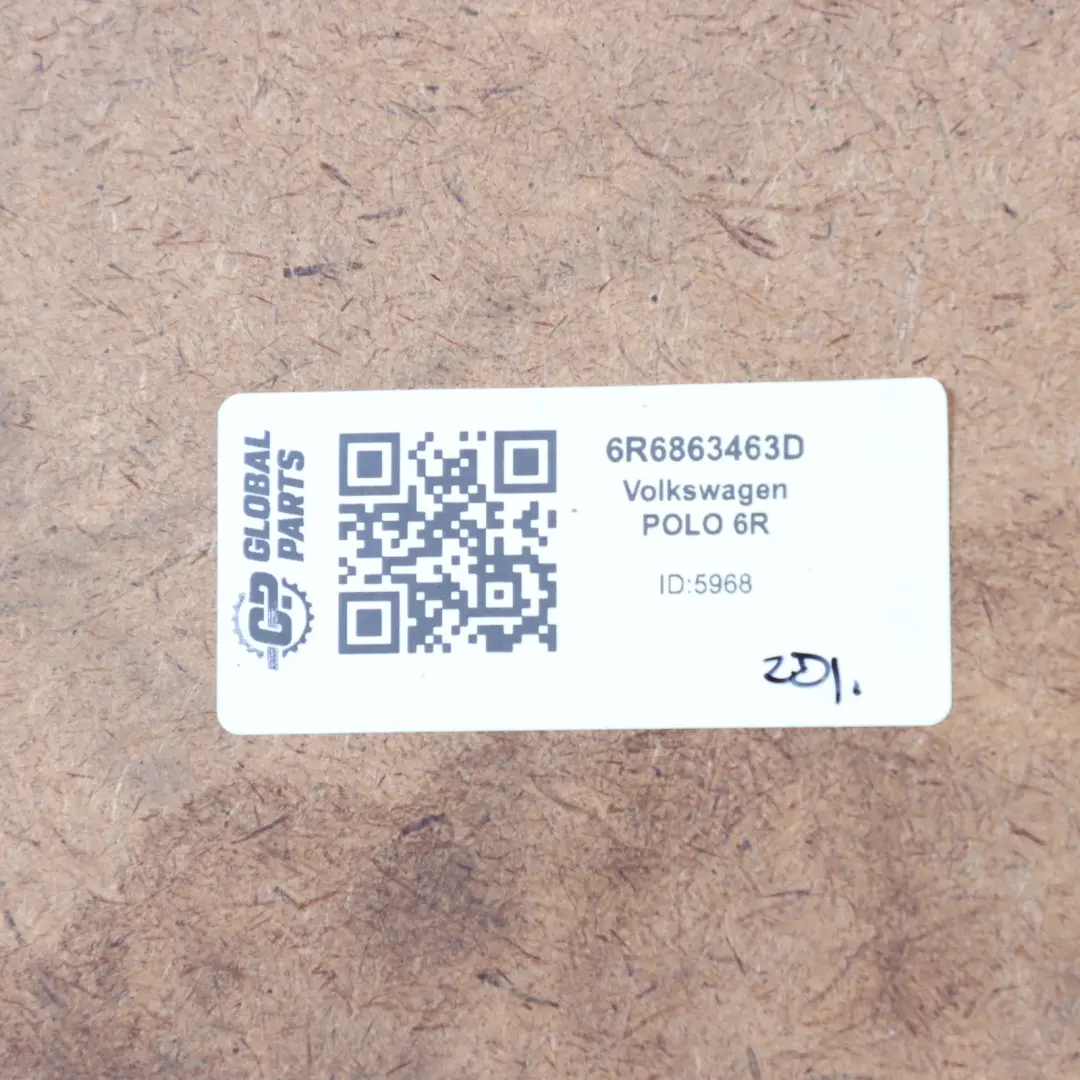 Volkswagen Polo 6R Embellecedor Piso Maletero Moqueta Antracita - SKU 6R6863463D - Número de pieza 6R6863463D
