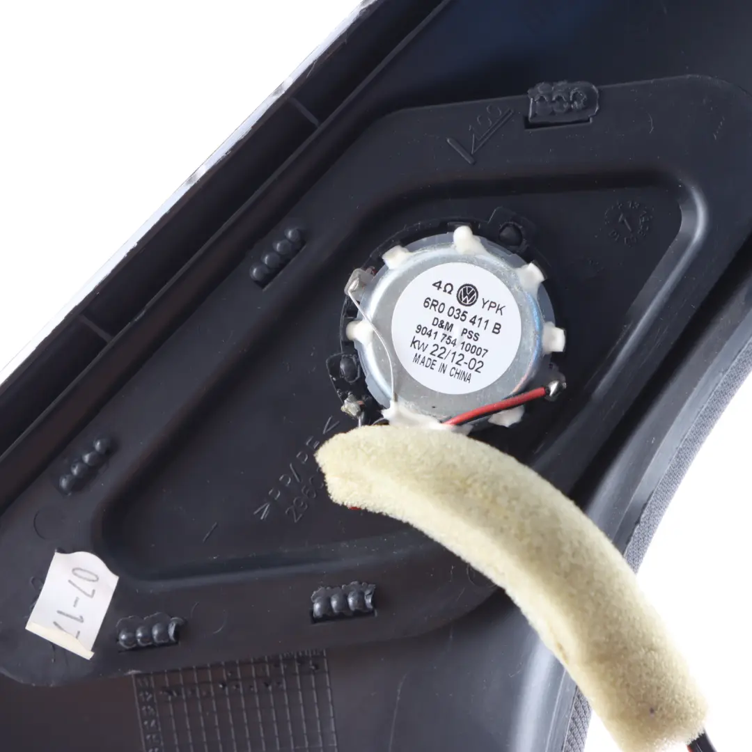 VW Polo 6R Cover Column A Pillar Front Left N/S Trim Black Speaker - SKU 6R6867233BD - Part number 6R6867233BD