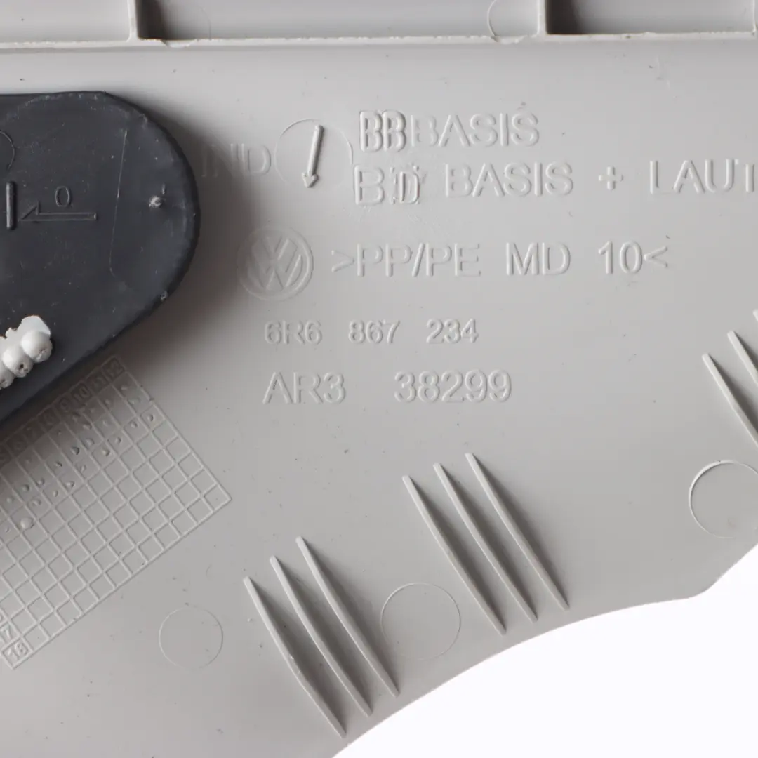 Column A Pillar Front Right O/S Trim Grey Speaker to VW Polo 6R Cover with Part number 6R6867234AB VW Polo 6R Cover Column A Pillar Front Right O/S Trim Grey Speaker - SKU 6R6867234AB - Part number 6R6867234AB