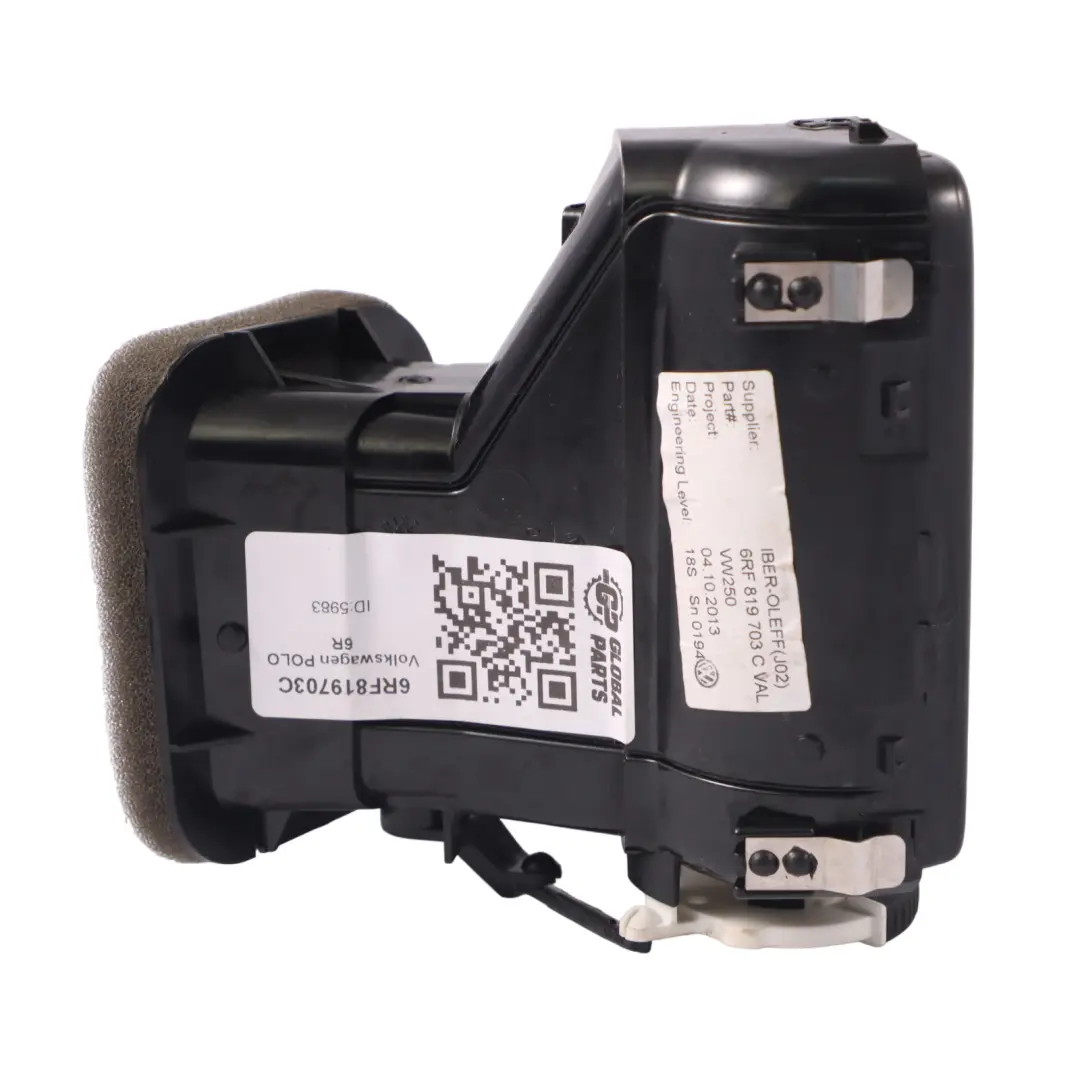 Mk5 6R bocchetta aria cruscotto anteriore sinistra per Volkswagen Polo con numero di parte 6RF819703C Volkswagen Polo Mk5 6R bocchetta aria cruscotto anteriore sinistra - SKU 6RF819703C - Numero di parte 6RF819703C