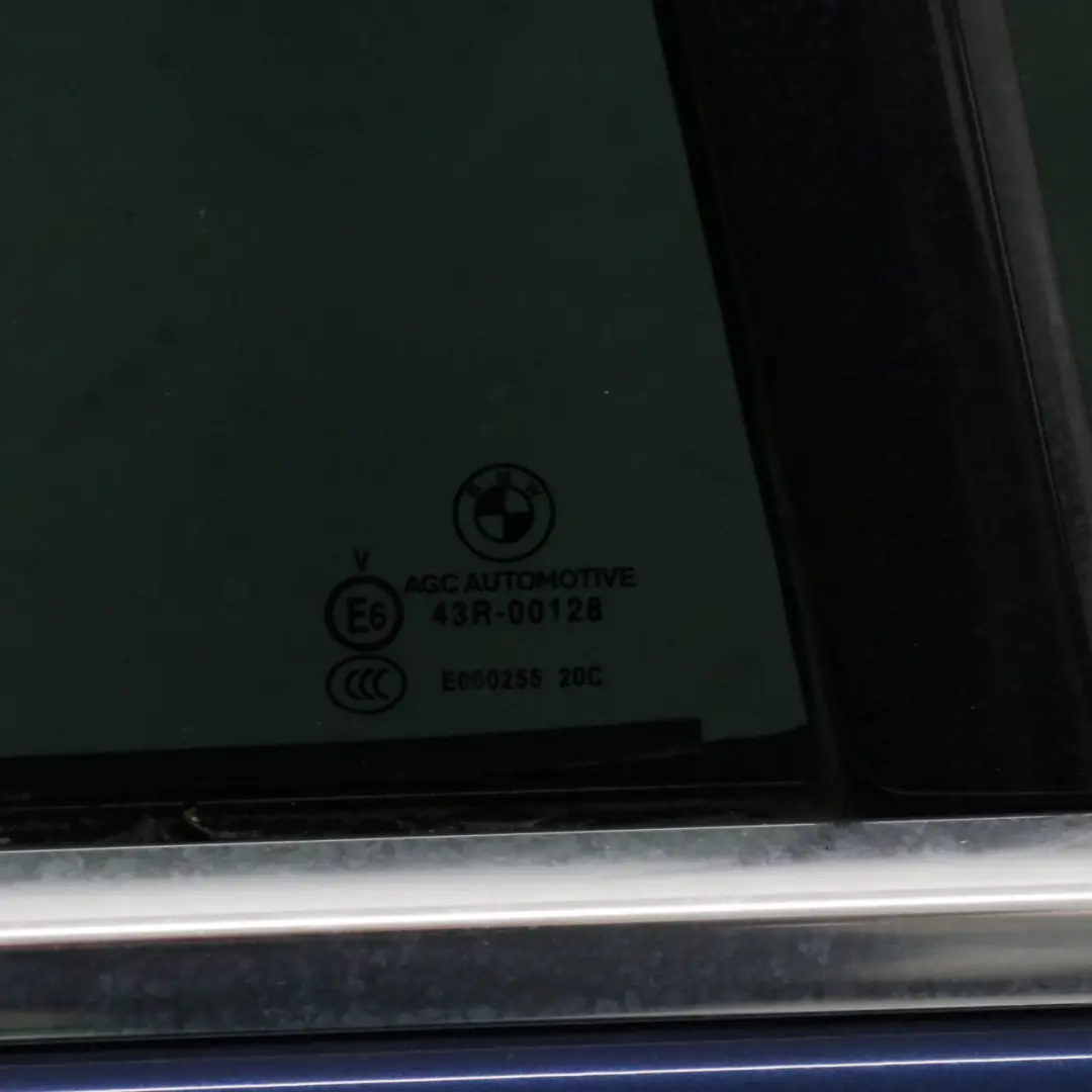 Door Rear Right O/S BMW F07 GT Tiefseeblau Deep Sea Blue Metallic - A76 to with Part number 7228150 Door Rear Right O/S BMW F07 GT Tiefseeblau Deep Sea Blue Metallic - A76 - SKU 7228150-DSB - Part number 7228150