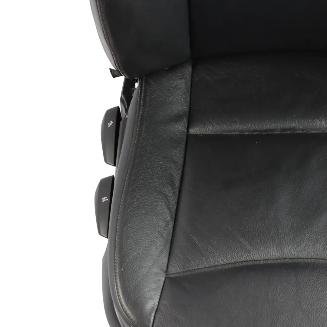 BMW E90 E91 LCI Siège avant droit en cuir noir chauffé - SKU 7246800-3 - Numéro de pièce 7246800
