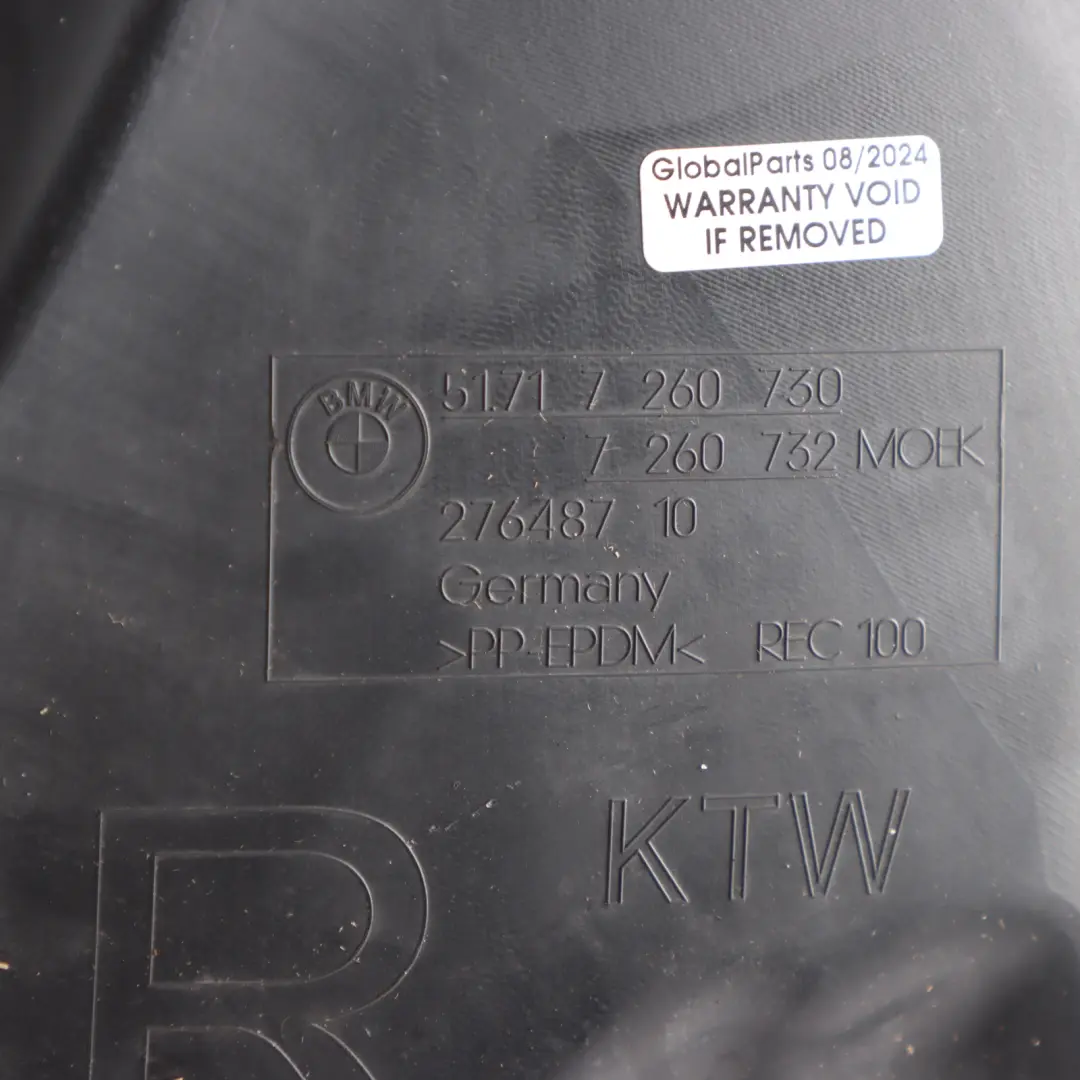 BMW F32 F33 Avant droite Cache de la section avant de l'arceau de roue - SKU 7260730-1 - Numéro de pièce 7260730