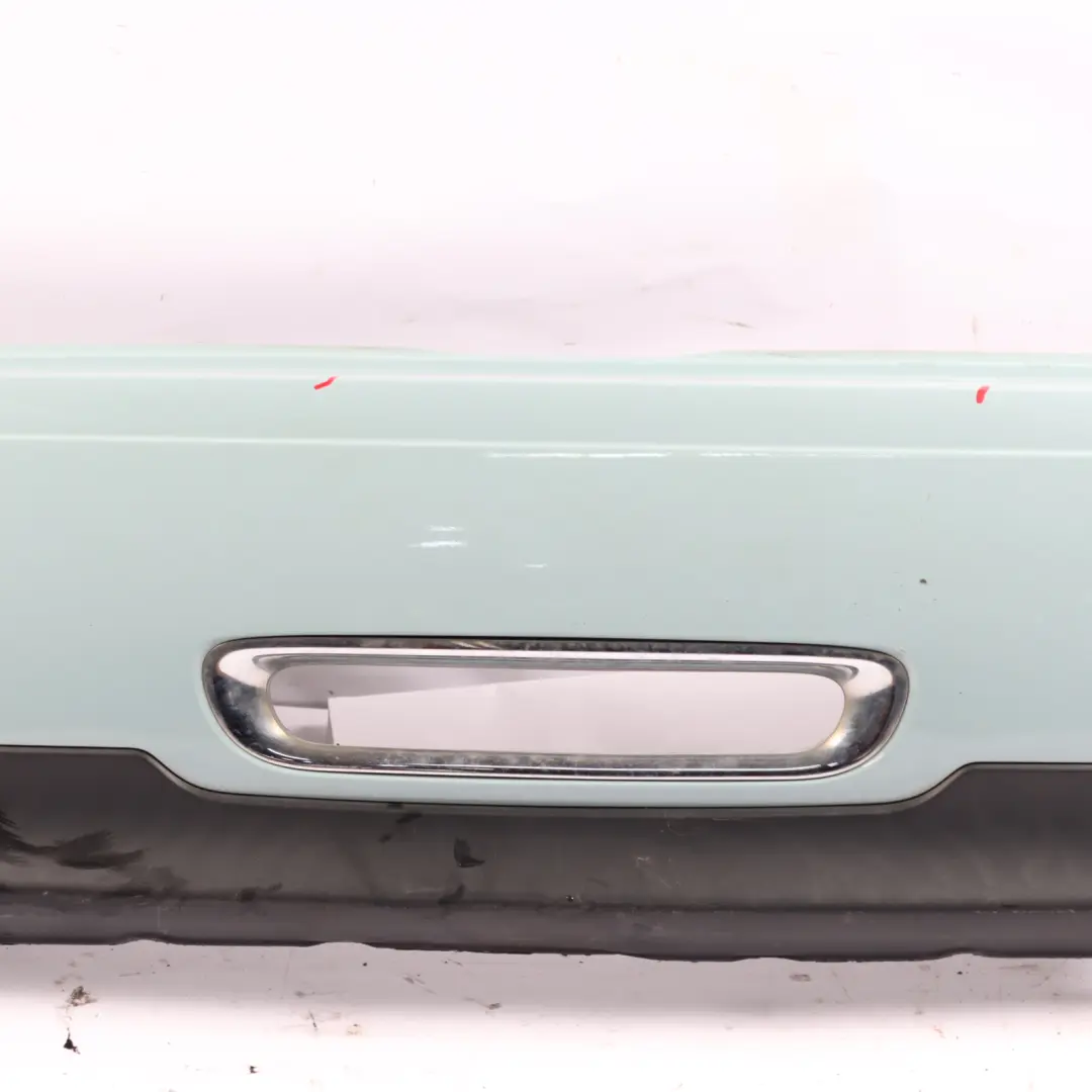 Bumper Trim Panel Covering R57 LCI R58 Ice Blue - B28 to Mini R56 LCI Rear with Part number 7264356 Mini R56 LCI Rear Bumper Trim Panel Covering R57 LCI R58 Ice Blue - B28 - SKU 7264356-ICE1 - Part number 7264356