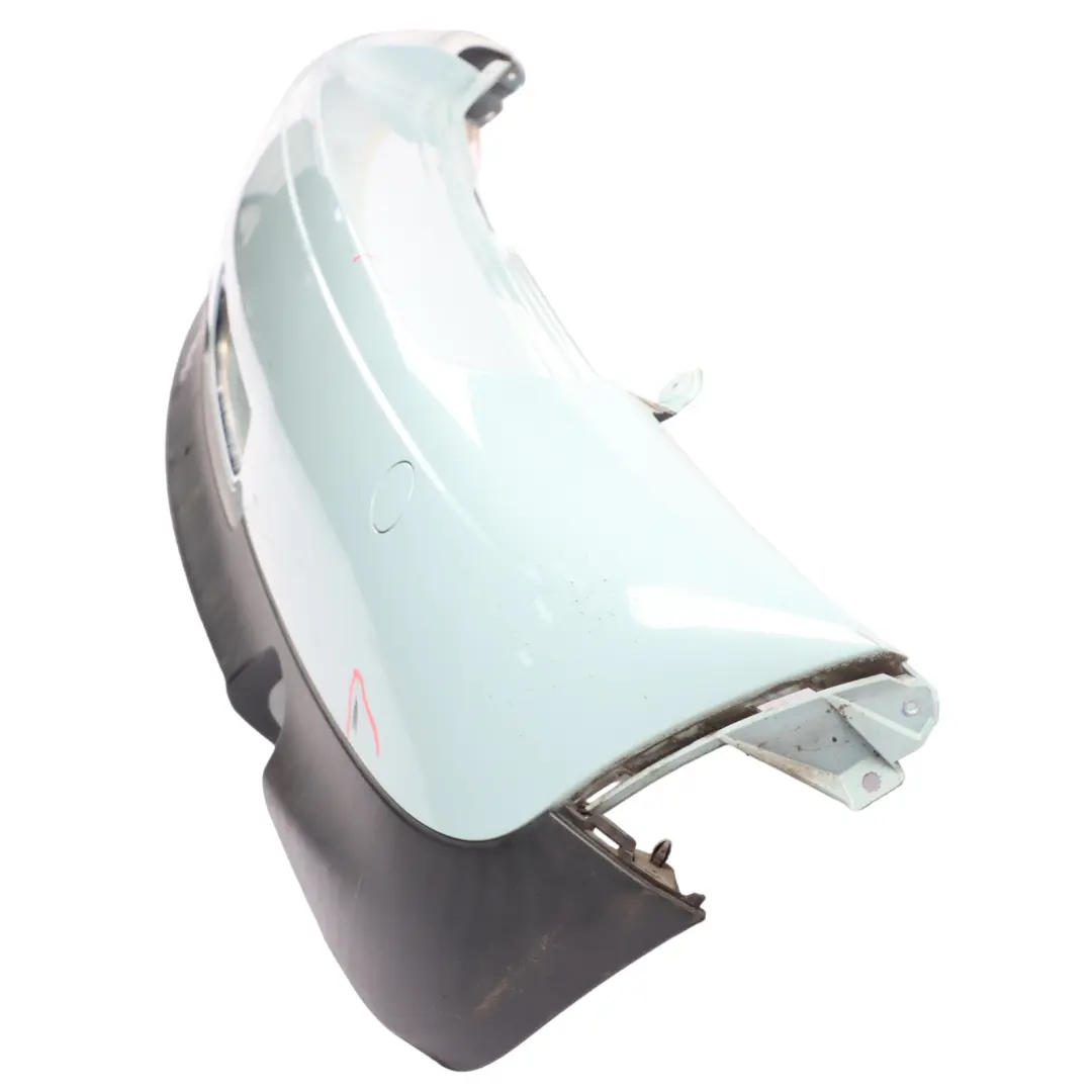 Bumper Trim Panel Covering R57 LCI R58 Ice Blue - B28 to Mini R56 LCI Rear with Part number 7264356 Mini R56 LCI Rear Bumper Trim Panel Covering R57 LCI R58 Ice Blue - B28 - SKU 7264356-ICE1 - Part number 7264356