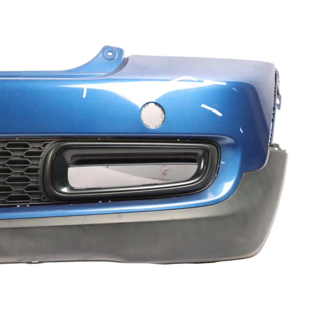 Bumper Mini R56 R57 LCI Cooper S PDC Trim Panel Lightning Blue Metallic A63 to Rear with Part number 7264358 Rear Bumper Mini R56 R57 LCI Cooper S PDC Trim Panel Lightning Blue Metallic A63 - SKU 7264358-LB - Part number 7264358