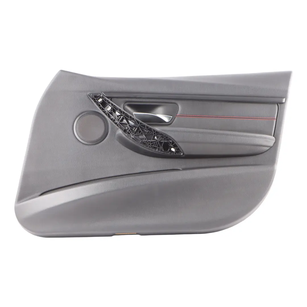 Door Card Front Right O/S Door Lining Trim Panel Black Leather Red to BMW F30 F31 with Part number 7279196 BMW F30 F31 Door Card Front Right O/S Door Lining Trim Panel Black Leather Red - SKU 7279196 - Part number 7279196