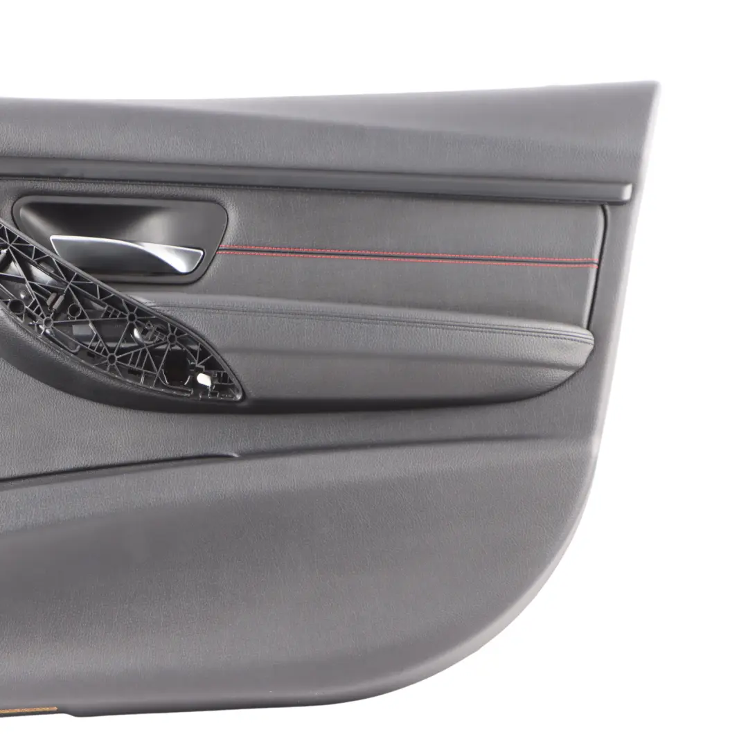 Door Card Front Right O/S Door Lining Trim Panel Black Leather Red to BMW F30 F31 with Part number 7279196 BMW F30 F31 Door Card Front Right O/S Door Lining Trim Panel Black Leather Red - SKU 7279196 - Part number 7279196