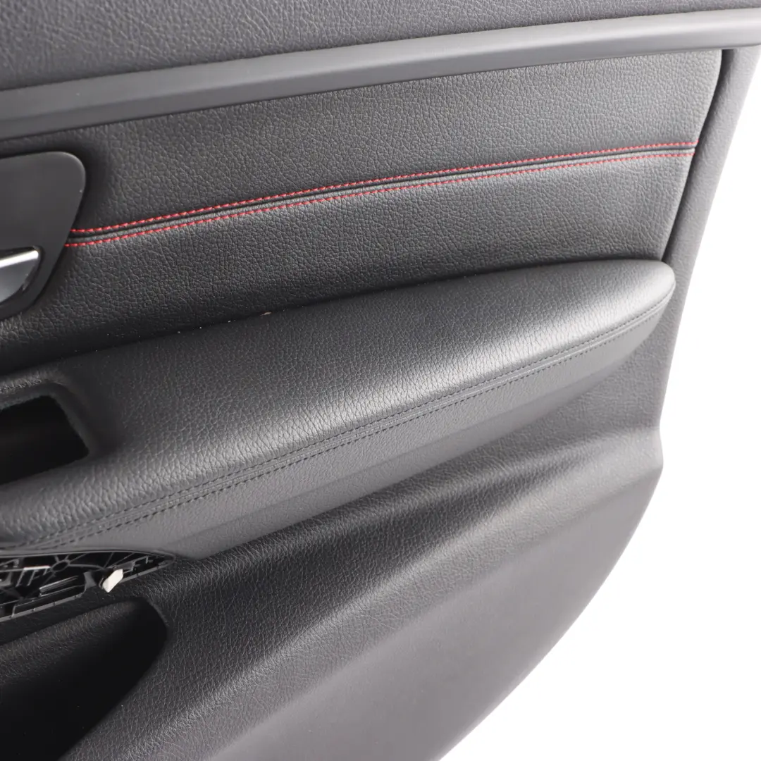 Door Card Front Right O/S Door Lining Trim Panel Black Leather Red to BMW F30 F31 with Part number 7279196 BMW F30 F31 Door Card Front Right O/S Door Lining Trim Panel Black Leather Red - SKU 7279196 - Part number 7279196