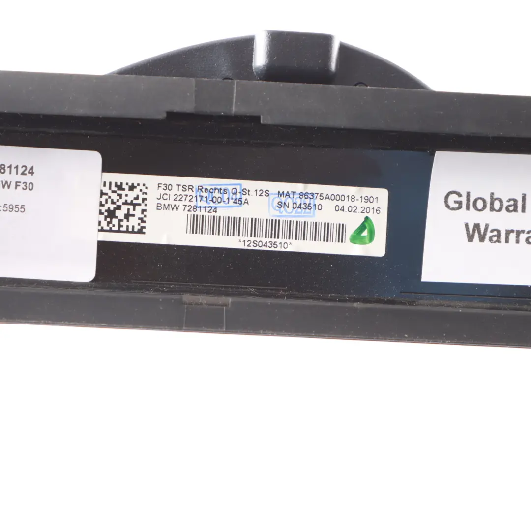  Roller Blind BMW F30 F80 M3 Sun Blind Rear Triangular Window Right O/S - SKU 7281124 - Part number 7281124