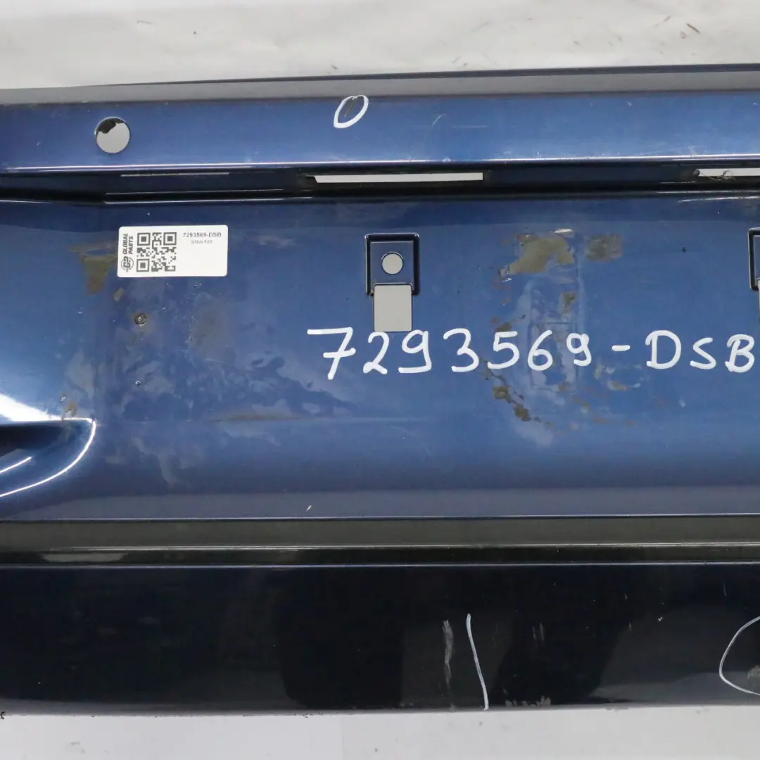 Bumper Trim Panel Sport Line Tiefseeblau Deep Sea Blue - A76 to BMW F20 F21 Rear with Part number 7293569 BMW F20 F21 Rear Bumper Trim Panel Sport Line Tiefseeblau Deep Sea Blue - A76 - SKU 7293569-DSB - Part number 7293569
