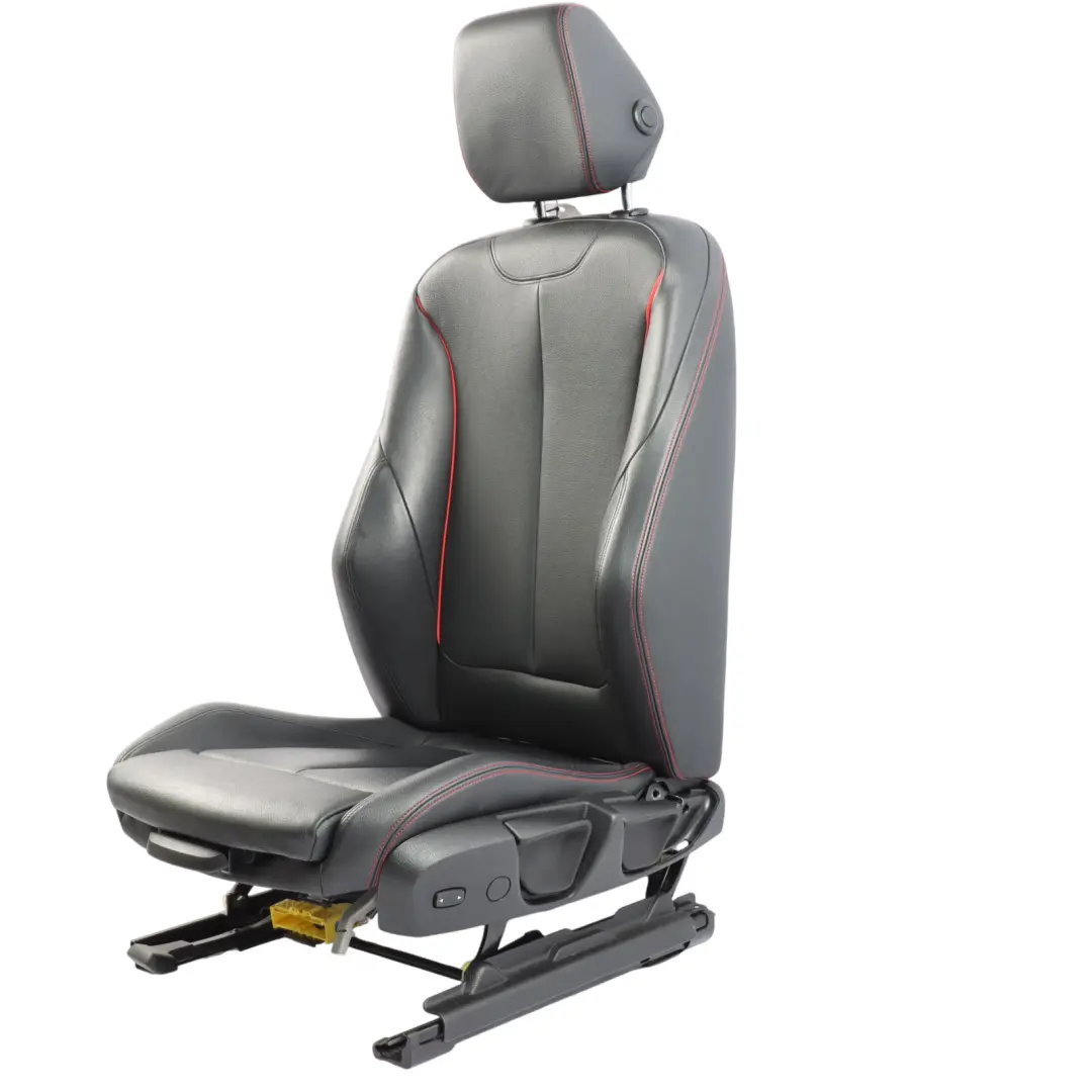  Vordersitz BMW F30 F31 Links Beheizt M-Sport Leder Dakota Schwarz Akcent Rot - SKU 7295143-2 - Teilenummer 7295143