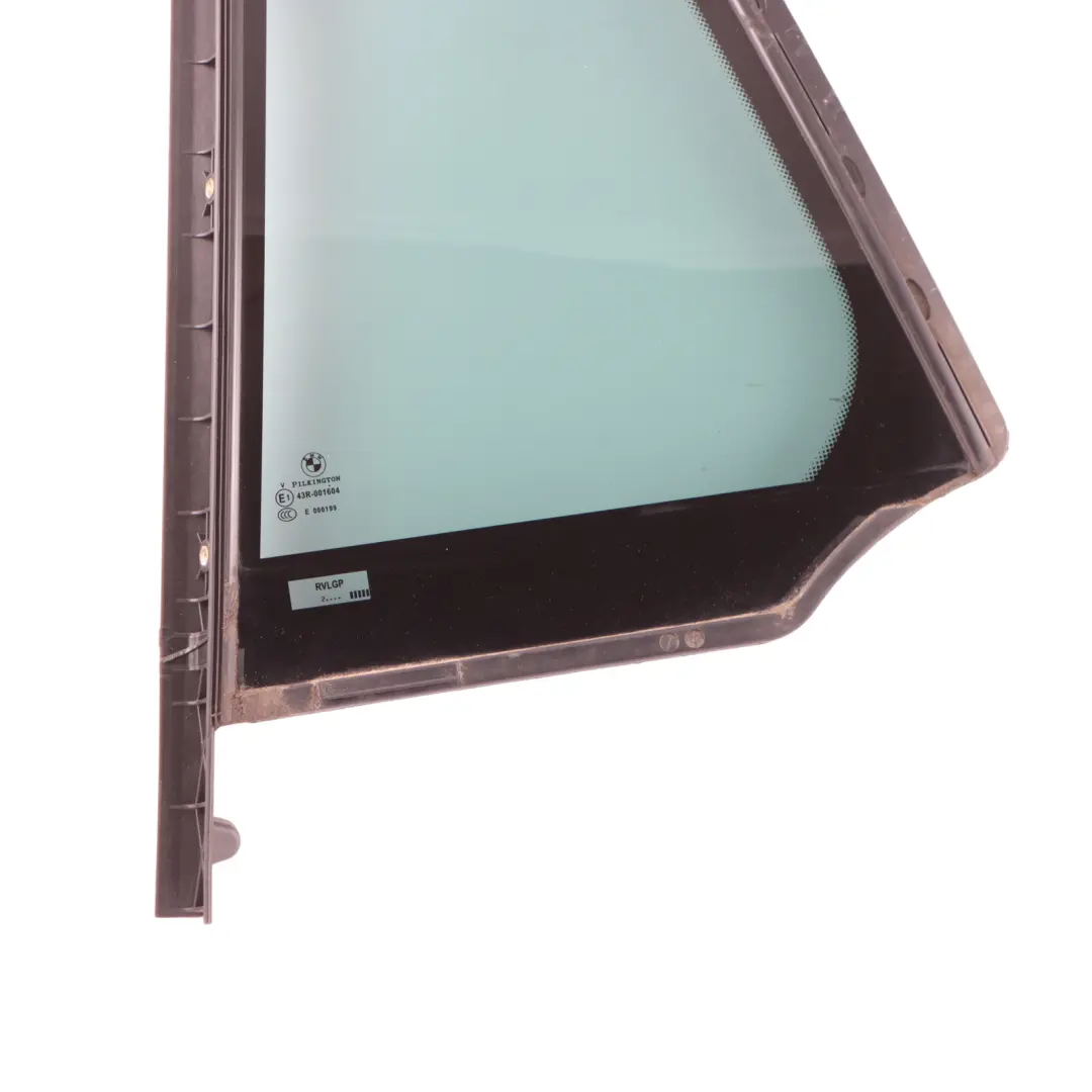 BMW F11 Quarter Door Side Window Glass Green Rear Left N/S SSG - SKU 7311251 - Part number 7311251