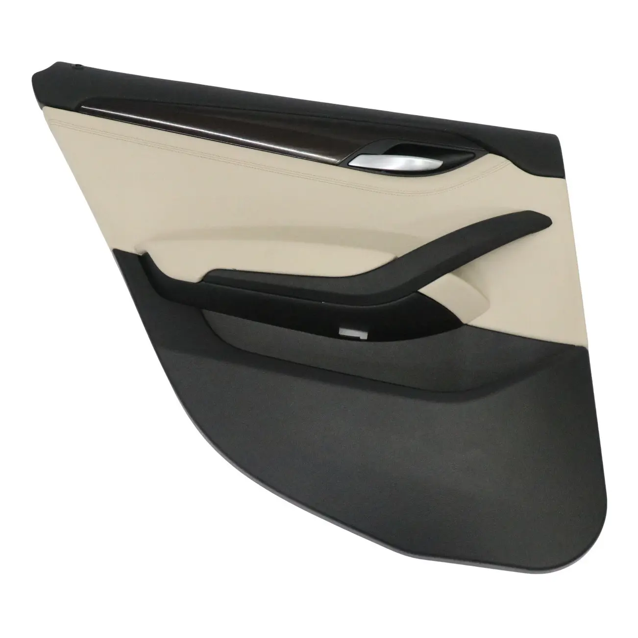 BMW X1 E84 Tarjeta Puerta Trasera Izquierda Forro Guarnición Cuero Nevada Oyster