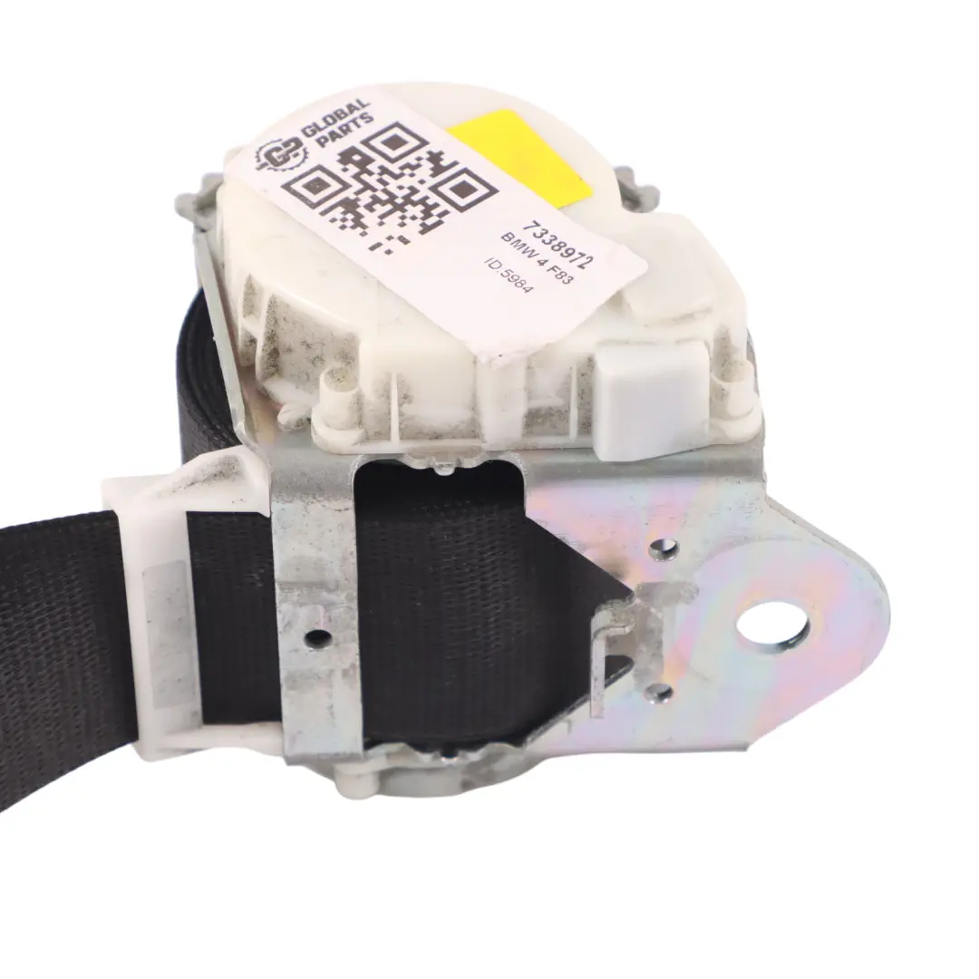 BMW F33 F83 M4 Vorne Rechts Sitz Oberer Gurt Sicherheitsgurt Schwarz - SKU 7338972 - Teilenummer 7338972