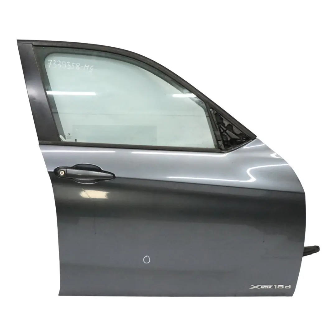 Door Front Right O/S Mineralgrau Mineral Grey Metallic - B39 to BMW X1 E84 with Part number 7339358 BMW X1 E84 Door Front Right O/S Mineralgrau Mineral Grey Metallic - B39 - SKU 7339358-MG - Part number 7339358