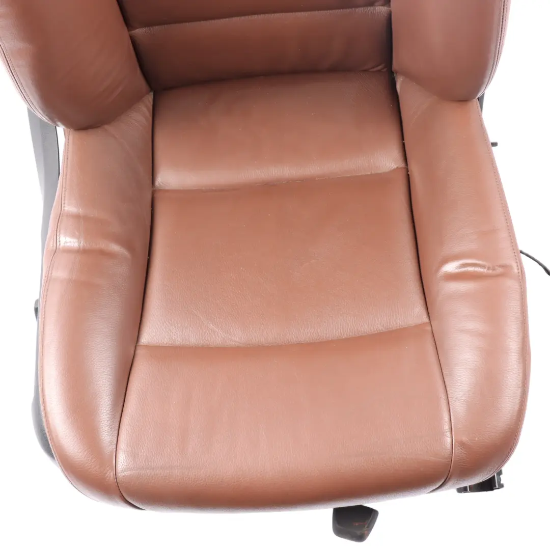 Front Seat BMW F10 F11 LCI Right O/S Heated Interior Leather Dakota Zimt Brown  - SKU 7350140-1 - Part number 7350140