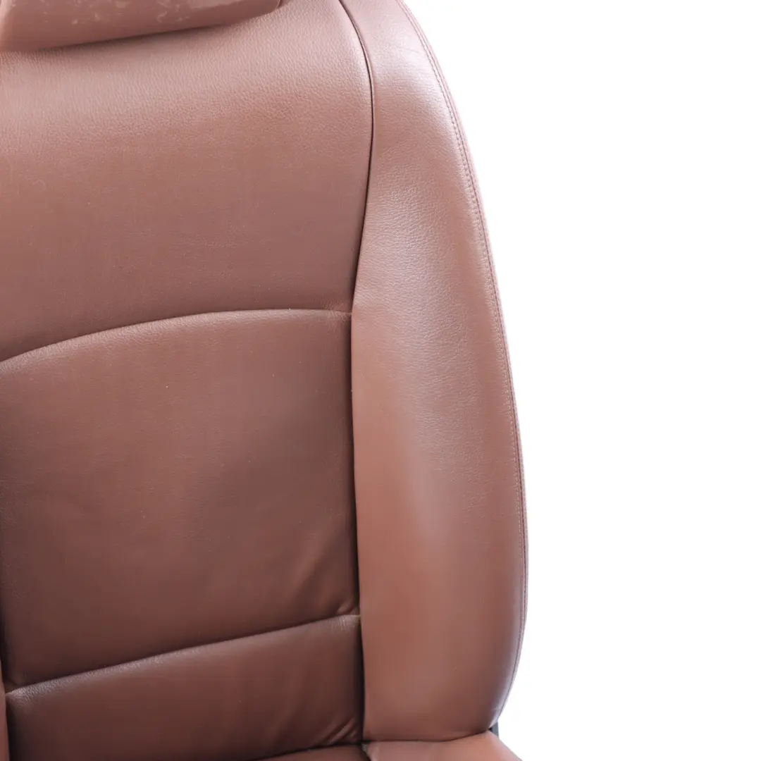 Front Seat BMW F10 F11 LCI Right O/S Heated Interior Leather Dakota Zimt Brown  - SKU 7350140-1 - Part number 7350140