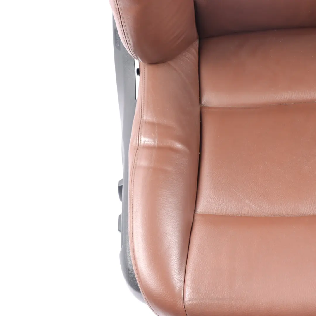Front Seat BMW F10 F11 LCI Right O/S Heated Interior Leather Dakota Zimt Brown  - SKU 7350140-1 - Part number 7350140