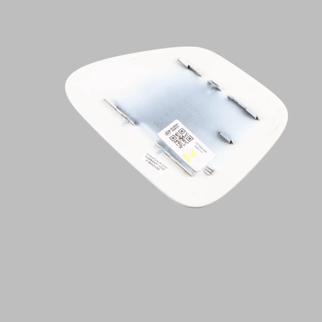 BMW F30 LCI 330e B48X Hybrid Front Flap Charging Port Alpine White 300 - SKU 7373856-AW - Part number 7373856